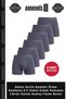 Delux Series Combination Knitted Comfortable 6-Pack Men's Cotton Lycra Flexible Fabric Smoked Boxer Briefs