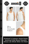 Premium Underwear Clothing Product Wardrobe Men's White Cotton Shoulder-Locked Stitched Undershirt 3-Pack