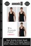 Special Production Men's Black Lycra Undershirt 3-Pack Athlete Undershirt Gathering Fit Look