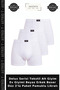 Delux Series Textile Underwear Home Wear White Men's Boxer Plain 3-Piece Pack Cotton Lycra