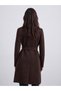 Women's Brown Cashmere Coat Jacket - 5