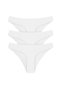 Premium Women's Non-Marking Seamless Laser Cut Panties 3-Pack White Comfortable Basic Wear Practical