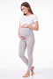 Soft Texture Maternity Wear Seasonal Piece Adjustable High Cotton Lycra Long Maternity Leggings - 2