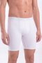 Special Production Slim Fit Plain Pattern Comfortable Cut 3-Pack Men's White Long Leg Boxer - 4