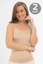 Body-Hugging Easy Care Basic Clothing 2 Pieces Skin Women's Bamboo Undershirt Thick Thread Strap Soft Flexible