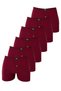 Delux Series Clothing Textile Underwear 6-Pack Claret Red Men's Combed Cotton Towel Boxer 100% Cotton - 2