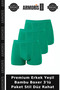Premium Men's Green Bamboo Boxer 3-Pack Style Plain Comfortable