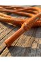 Orange and White Patterned Round Sneaker Laces 120 cm 1 Pair for Sports Shoes