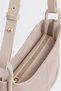 Women's Selvi Mink Suede Piping Detailed Double Strap Zipper Closure Shoulder Bag - 7