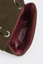 Women's Sapphire Khaki Suede Flap Shoulder Bag with Lockable Adjustable Crossbody Strap and Back Pocket - 5