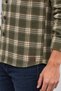 Khaki Double Pocket Regular Fit Plaid Men's Shirt |   Ee1001211791 - 4