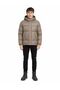 Men's Beige Hooded Regular Fit Coat - 2