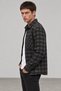 Anthracite Double Pocket Regular Fit Plaid Men's Shirt |   Mew1211791-1 - 3