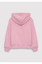 Girl's Pink Logo Printed Hooded Sweatshirt Ca Sweatshirt - 4
