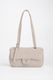 Women's Sapphire Mink Suede Flap Shoulder Bag with Lockable Adjustable Crossbody Strap and Back Pocket - 2