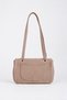 Women's Sapphire Dark Mink Suede Flap Shoulder Bag with Lockable Adjustable Crossbody Strap and Back Pocket - 5