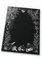 Kitchen Patterned Tempered Glass Cutting Board 25X35 cm Floral and Textured Presentation Board