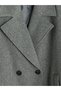 Peak New Season Gray Double-Breasted Collar Belted Women's Cashmere Coat - 7