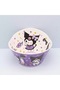 Cute Cat Purple Kuromiii Patterned Children's and Teenagers' Bowl 575 ml – Noodle, Cereal and Snack Bowl Plate Melanim - 5