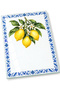 Blue Tile Framed Lemon Patterned Tempered Glass Cutting Board 25X35 cm