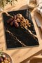 Marble Patterned Tempered Glass Cutting Board 25X35 cm Presentation Board with Non-Slip Feet - 4