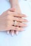 Zircon Stone Baget Gold Color Women's Ring Tg27Byk2342