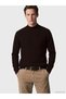 Ozmarka New Season Brown Turtleneck Patterned Men's Knitwear Sweater
