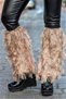 Beige Tasseled Knitwear Leggings