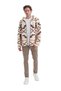Men's Beige Jazz 50940 Hoodie. Sweat Cardigan Sweatshirt - 4
