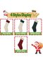 4 Pack Christmas Stockings, 18 Inches Large Christmas Stocking, Cable Knitted Xmas Stocking, Hanging Stocking Decorations for Holiday Christmas Party Family Decor (Red White Green) - 5