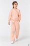 Salmon Girls' Sequin Patterned Crew Neck Wide Leg Tracksuit Set 25034 - 2