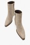 Wanise Women's Genuine Leather Cowboy Boots Mink Suede - 4