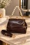 Women's Pearl Handle Vintage Bag with Gold Buckle and Star Accessories, Stylish Handbag with Shoulder Strap - 8