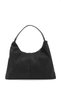 Women's Black Suede Long Strap Hand and Shoulder Bag - 5