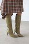 Judd Women's Wrinkled Leather Boots Olive - 3