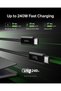 كابل USB-C إلى USB-C مجدول (عبوة من قطعتين) بطول 5 أقدام وقدرة 240 واط - كابل شحن سريع ناعم ومرن، شاحن من النوع C - 2