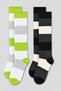 Women's 2-Pack Knee-Length Striped Long Socks – Colorful and Sporty