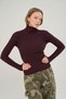 Hüma Turtleneck Plum Knitwear Sweater - 5