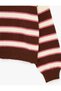 Long Sleeve Crew Neck Striped Sweater - 7