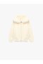 Faux Fur Collared Zippered Hooded Knitwear Cardigan - 2