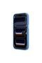 iPhone 18 Pro Case Licensed M-Safe 4g Pattern 360 Stand Metal Classic Lettering Logo Cover Blue - 5