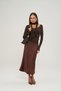 Daffodil Brown Satin Skirt