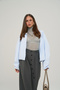 Positano Drawstring Detail Blue Bomber Jacket - 2