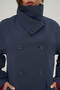 Malta Belted Navy Blue Short Trench Coat - 7