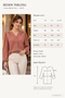 Modern Classic - Women's Dubai Fabric V-Neck Long Sleeve Blouse with Elastic Cuffs - 6