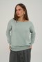 Sisu Boat Neck t Sleeve Green Knitwear Sweater - 2