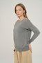 Sisu Boat Neck t Sleeve Gray Knitwear Sweater - 3