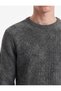Long Sleeve Crew Neck Knit Sweater - 5