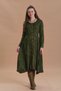 Print Long Sleeve Asymmetrical Cut Winter Women's Dress - 6