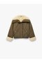 Zippered Loose Fit Faux Fur Jacket - 3